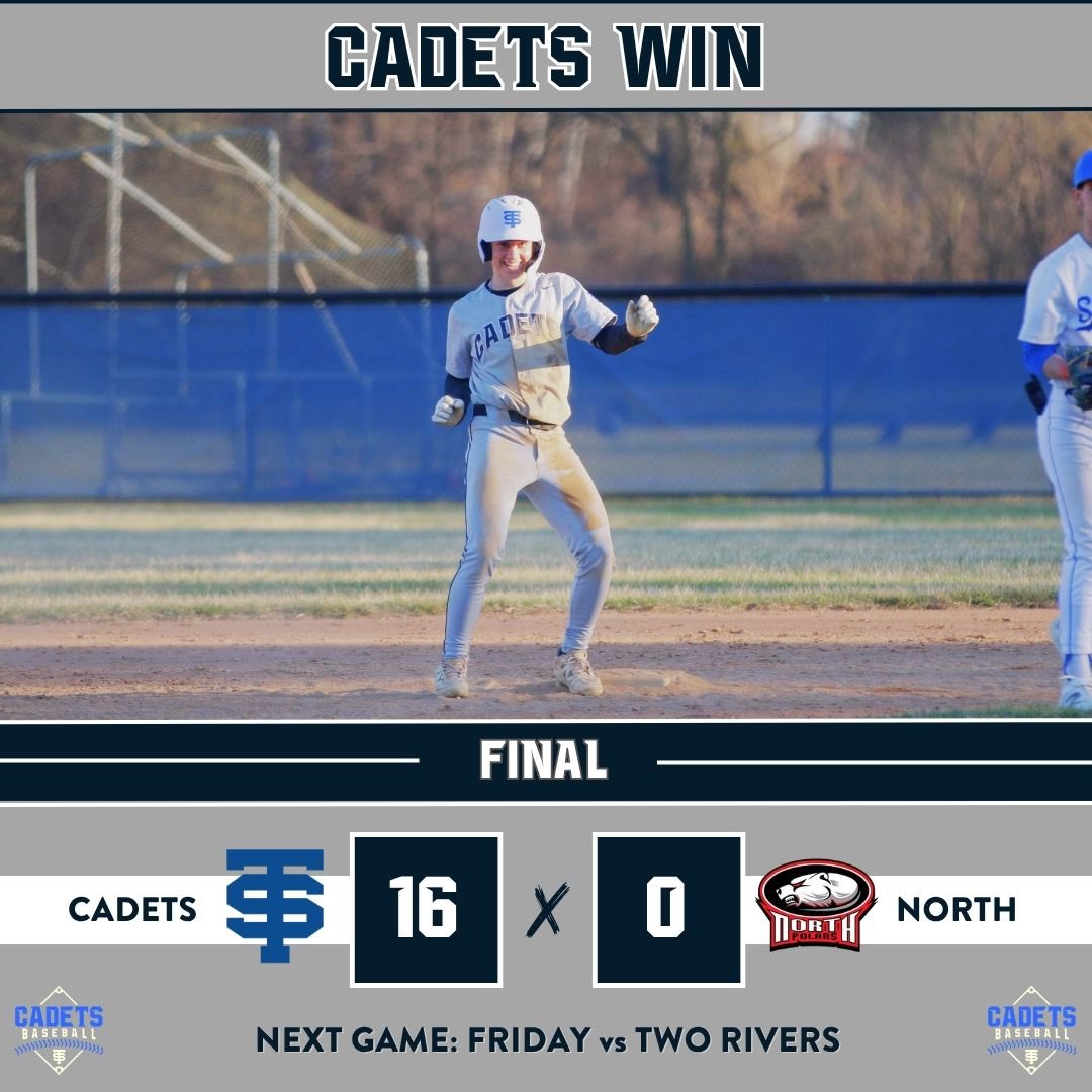 STAbaseballMN's tweet photo. CADETS WIN ON A COMBINED NO-HITTER!!

Elliot Olsen and Jonah Provencher combine to pitch the team’s second no-hitter of the season, as the Cadets roll to a big victory! https://t.co/ZBp7wrQ6J2