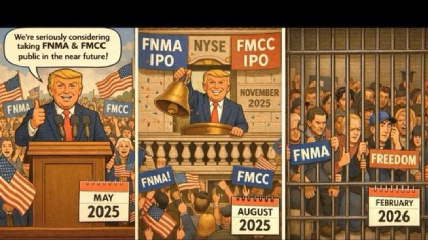 joe618382's tweet photo. Free Fannie &amp; Freddie as you all promised! Uplist $FNMA  $FMCC!

@POTUS @realDonaldTrump @SecScottBessent @pulte @howardlutnick @SecretaryTurner @RepFrenchHill @RepFitzgerald @RepThomasMassie @BankingGOP @WhiteHouse @PressSec @MariaBartiromo @larry_kudlow @CNBC https://t.co/oxvkvub458