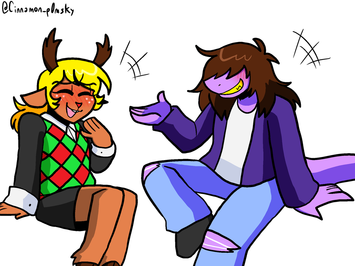 cinnamon_p0msky's tweet image. ENG: Ah yes, my favorite lesbians, Rudolph and Barney🧡🤍🩷
PT-BR: Ah sim, minhas lésbicas favoritas, Rudolph e Barney🧡🤍🩷
#deltarune #suselle #fanartㅤㅤㅤㅤ