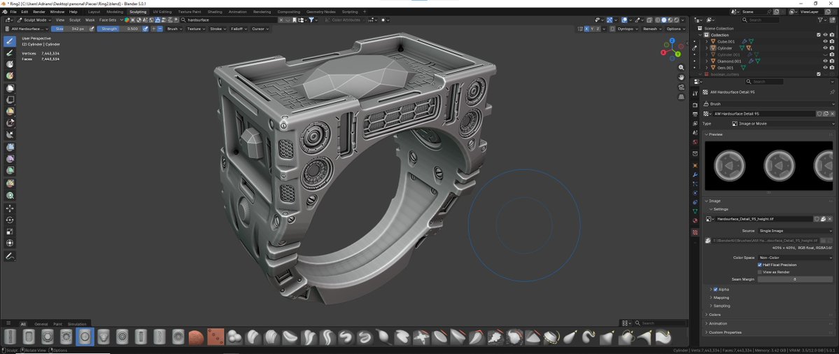 Razor3Digital's tweet image. Sketch - Aquarius Ring - 
#scifi #blender #3d