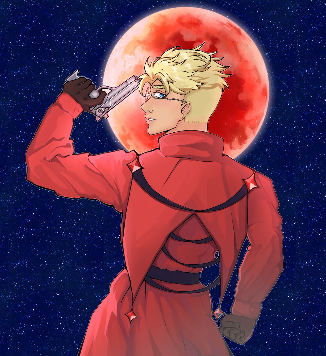 This month was my friend's birthday, so I gave him Vash!

#Vash #Trigun
