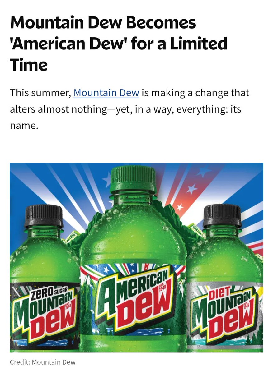 Robot__Turkey's tweet image. This is the most "America" thing I've ever seen.

#America250 #MountainDew
