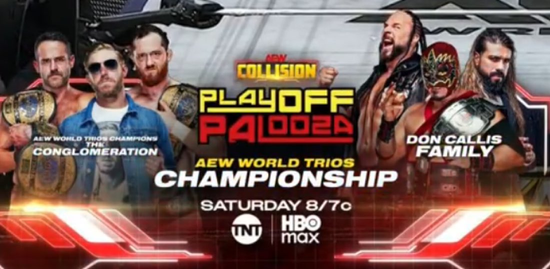 KXNGAO's tweet image. CONGLOMERATION VS DON CALLIS FAMILY FOR THE AEW WIRKD TRIOS TITLES #AEW #AEWDynamite