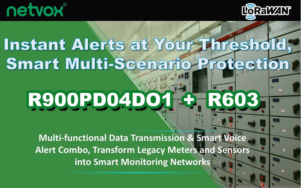 NetvoxTech's tweet image. 【Netvox】R900PD04DO1+R603 Instant Alerts at Your Threshold, Smart Multi-Scenario Protection

To read more  
netvox.com.tw/new/%E3%80%90N…

#LoRa #LoRaWAN #LPWA #IoT #netvox