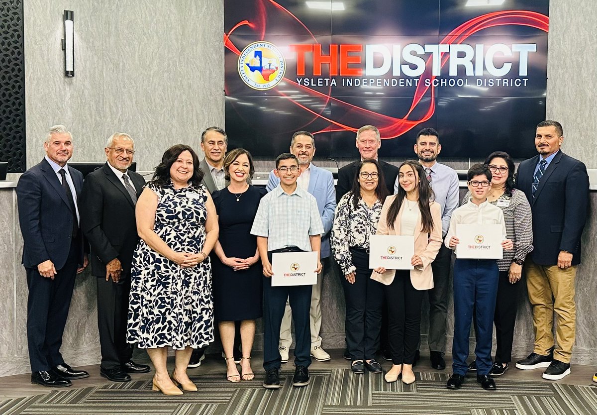 EMS_Raiders's tweet photo. Tonight, the YISD Board of Trustees recognized our 2X state science fair qualifier and Sun Country π₯ winner, Ethan. Also recognized, our amazing coordinator, Mrs. Lara. We are proud of these Raiders! #ChooseEastwood #MakingGains https://t.co/40UqZsEYLS