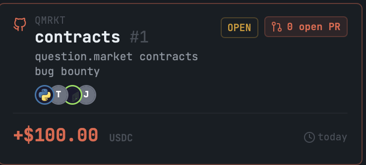 iam_p2's tweet photo. Two new bounties open for grabs on
@devloot_os

One of them is worth $100 

You can solve them and get paid straight to your $ALGO wallet. Super easy

Go check it out:  
https://t.co/6NooyBckJP https://t.co/NOdko5BFGJ https://t.co/MMa3THoGEl
