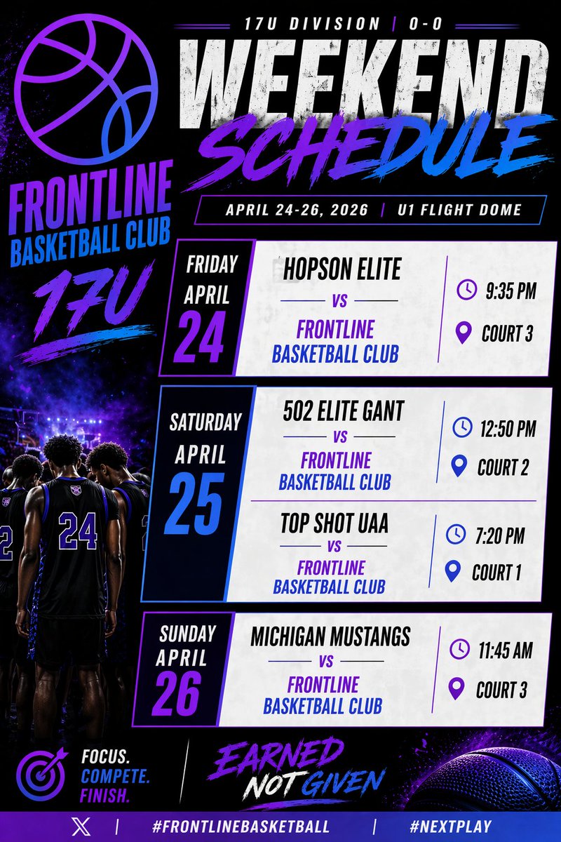 Marques217Hoops's tweet image. Frontline Basketball Club.
Next stop: Ohio @RL_Hoops
Season work meets opportunity.
Competition welcomed. Stage set.
Time to perform. Locked In.
#EarnedNotGiven #VisionBeyondSight

@CoachTreal2
@_melowilliams 
@HeartlandHoop 
@ILLHoopsScoops 
@AYSABasketball 
@chilandprephoop