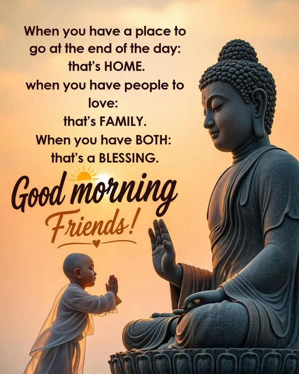 arunbwn's tweet image. Good morning, friends ☀️
A home gives you a place to rest, a family gives you people to love — and when you have both, life becomes a true blessing. 🙏 Start your day with gratitude and peace. 💛 #GoodMorning #Gratitude
