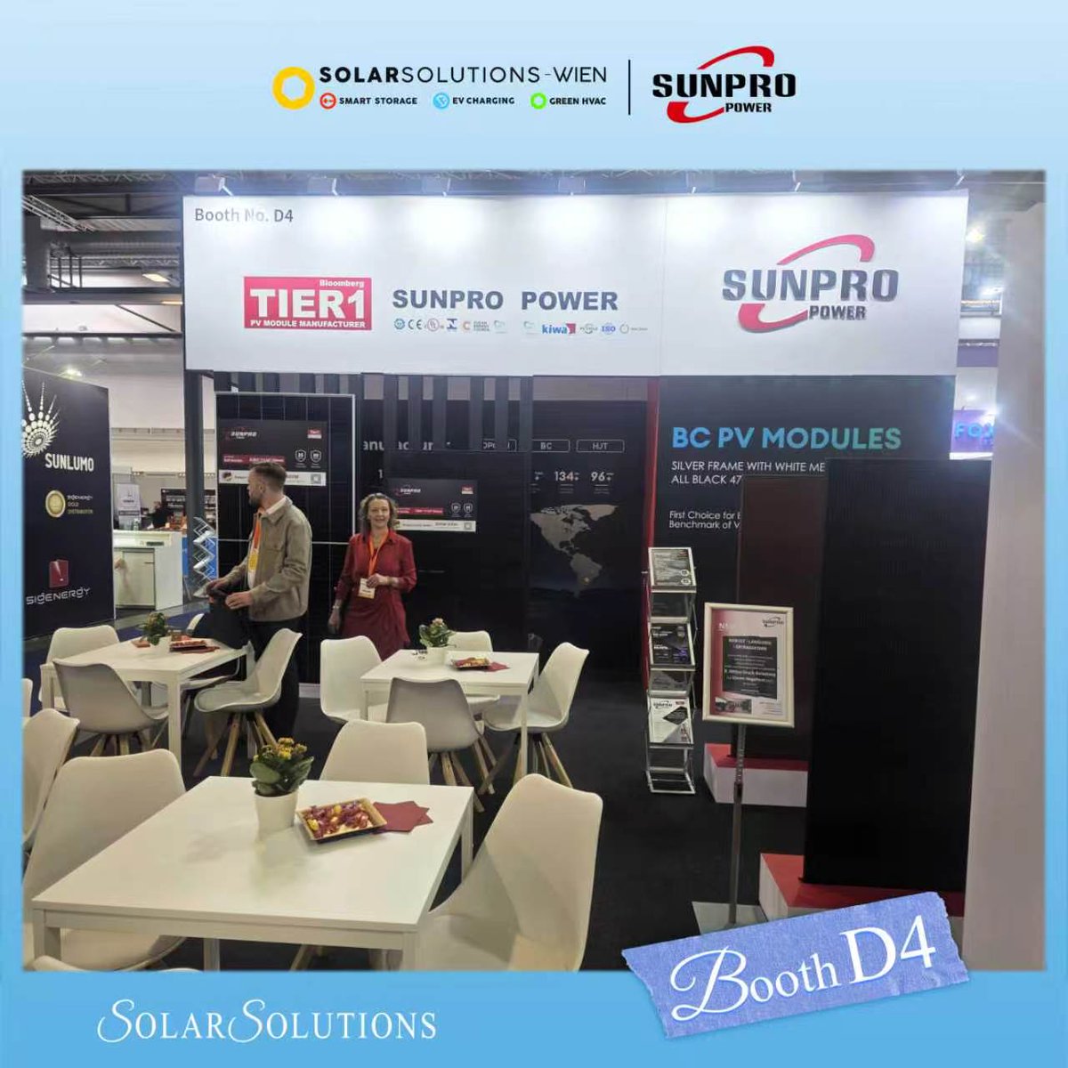 SunproPower's tweet image. Live at Solar Solutions Vienna 2026! 🇦🇹☀️

Sunpro Power is now in Vienna!

📍 Booth D4
📅 April 22–23

Let's talk solar! 👋

#SolarSolutions2026 #Solar #SunproPower #Vienna #CleanEnergy #Renewables