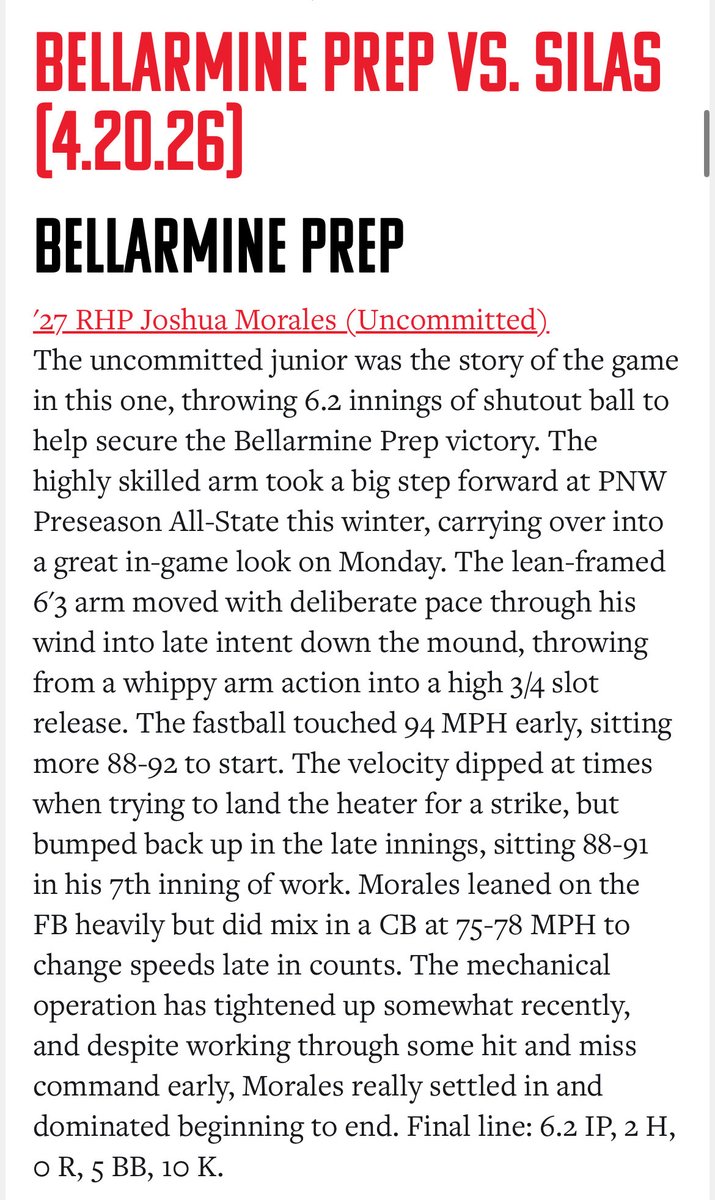_joshuam19's tweet image. Thank you @PrepBaseballWA for the write-up!

@prepbaseball @PB_Uncommitted @pbtscouting @PB_DraftHQ @RileyCarterAMG @AllianceBSBL @PatonEli @Prospector_Co @uncommittedBBs @UncommittedStud @PNW_Uncommitted 

#Uncommitted2027 #washington #Uncommitted