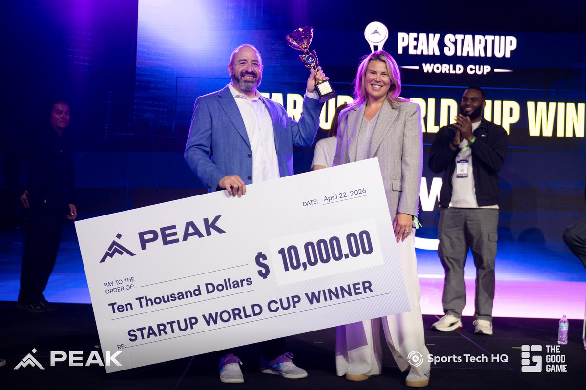 peakconf's tweet photo. After a competitive Startup World Cup at PEAK, the top startups have been decided.

🥇 @SuperQuickQ: $10K Cash + $10K in @awscloud credits
🥈 @KinetikIQ: $5K in AWS credits + 2027 Booth @ PEAK
🥉 @scoutzapp: $5K in AWS credits + 2027 Booth @ PEAK

Thanks judges &amp; our sponsor AWS! https://t.co/1O9c90e39J