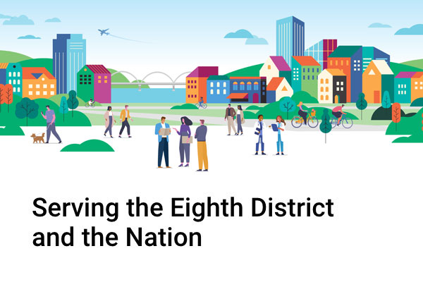 stlouisfed's tweet image. At the St. Louis Fed, we’re committed to a strong and resilient economy for all. Learn how we brought this vision to life for the American people in 2025 #AnnualReport #WorkingTogether #MissionDriven bit.ly/4mJc6MX