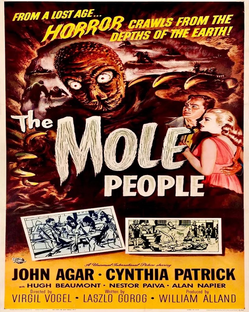 MikeySlashic's tweet image. #Horror365Challenge 107/365
#creaturefeature   

The Mole People (1956) 
Dir. Virgil W. Vogel  

Despite the opening monologue being reminiscent of a boring high school science class, the film is a great example of the fun, low budget B-movies Universal was making in the 1950s.