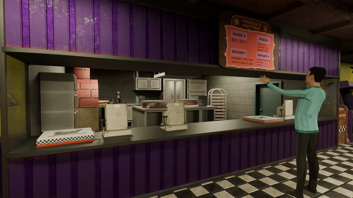 RTVSYFE's tweet image. Sup chat heres a kitchen WIP the map is lowk almost done ima be honest

Bob you silly goober..

#FNAF #Blender #3D #MAP
