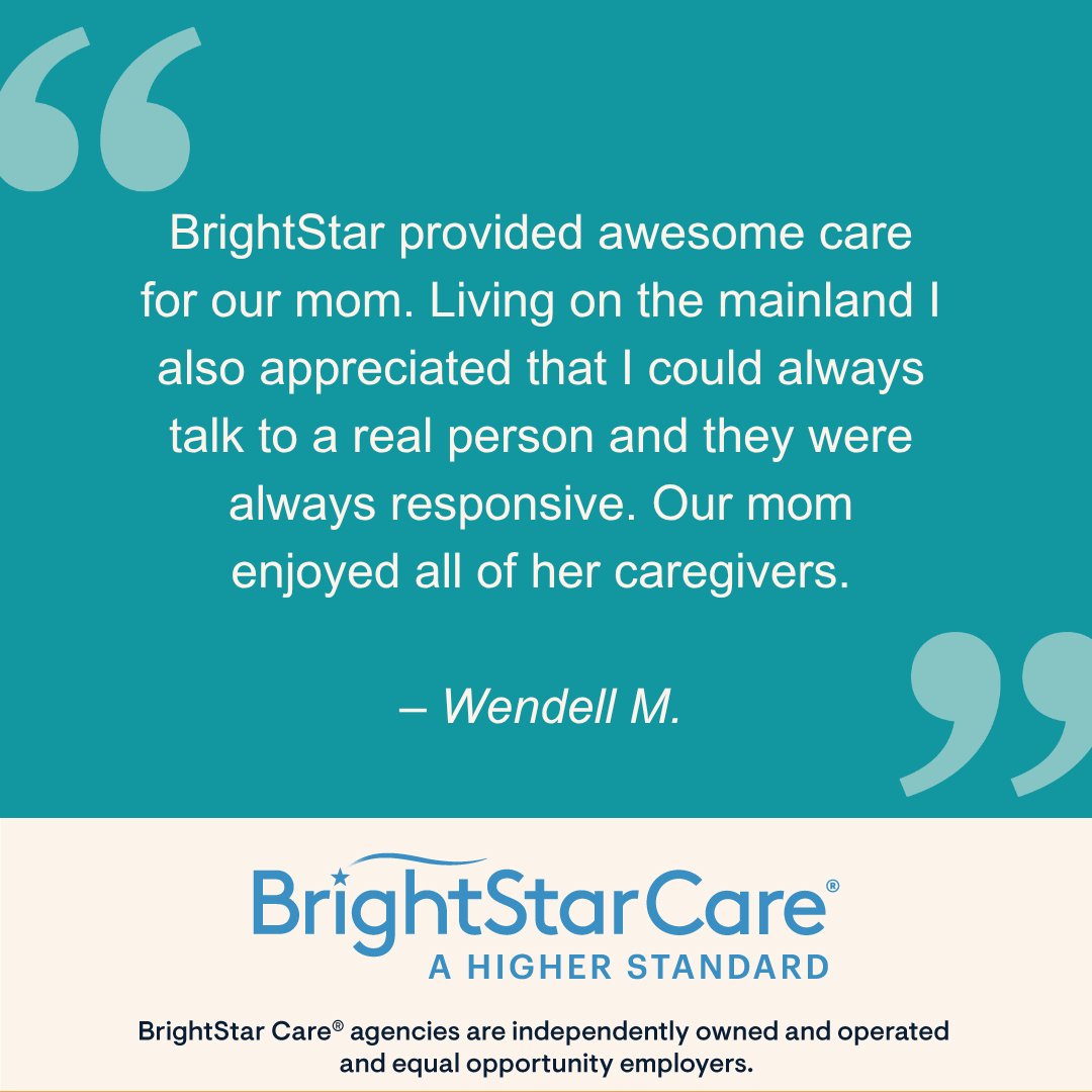 BrightStarHNL's tweet image. Reviews like this remind us why we do what we do 💙

Providing compassionate care and peace of mind for families is always our priority. We’re grateful to be trusted with such important moments.

#BrightStarCare #ClientLove #HomeCare #SeniorCare #CaregiverSupport #PeaceOfMind