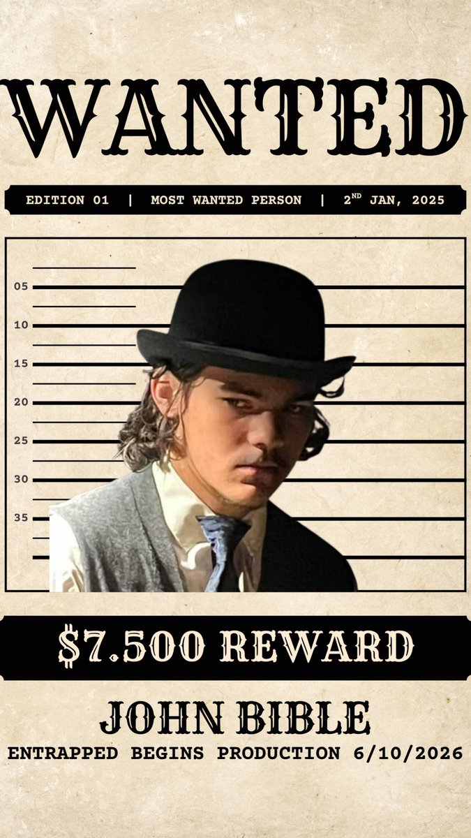 angryshark950's tweet image. Looking for John William Bible…

Entrapped begins production June 10, 2026!!!

#film #shortfilms