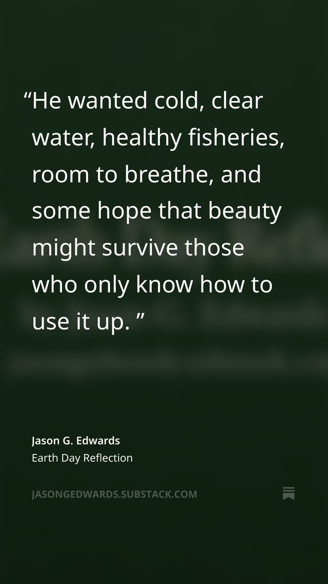 jasongedwards's tweet image. Read the whole reflection: open.substack.com/pub/jasongedwa… #earthday #flyfishing #rivers #faith #creationcare