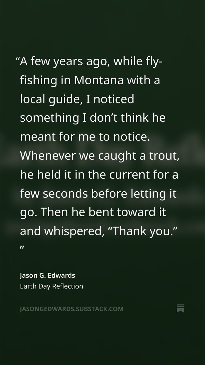 jasongedwards's tweet image. Read the whole reflection: open.substack.com/pub/jasongedwa… #earthday #flyfishing #rivers #faith #creationcare