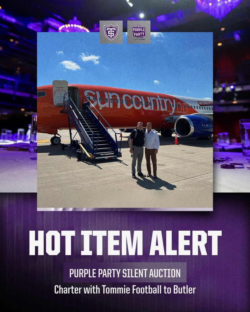 UST_Football's tweet image. Don’t miss your chance to experience the #pride &amp;amp; #passion of St. Thomas Football 

#PurpleParty @TommieAthletics Tomorrow

🔗👉 events.handbid.com/lp/2026-purple…

#Passion26 • @UofStThomasMN 🟣⚪️⚫️