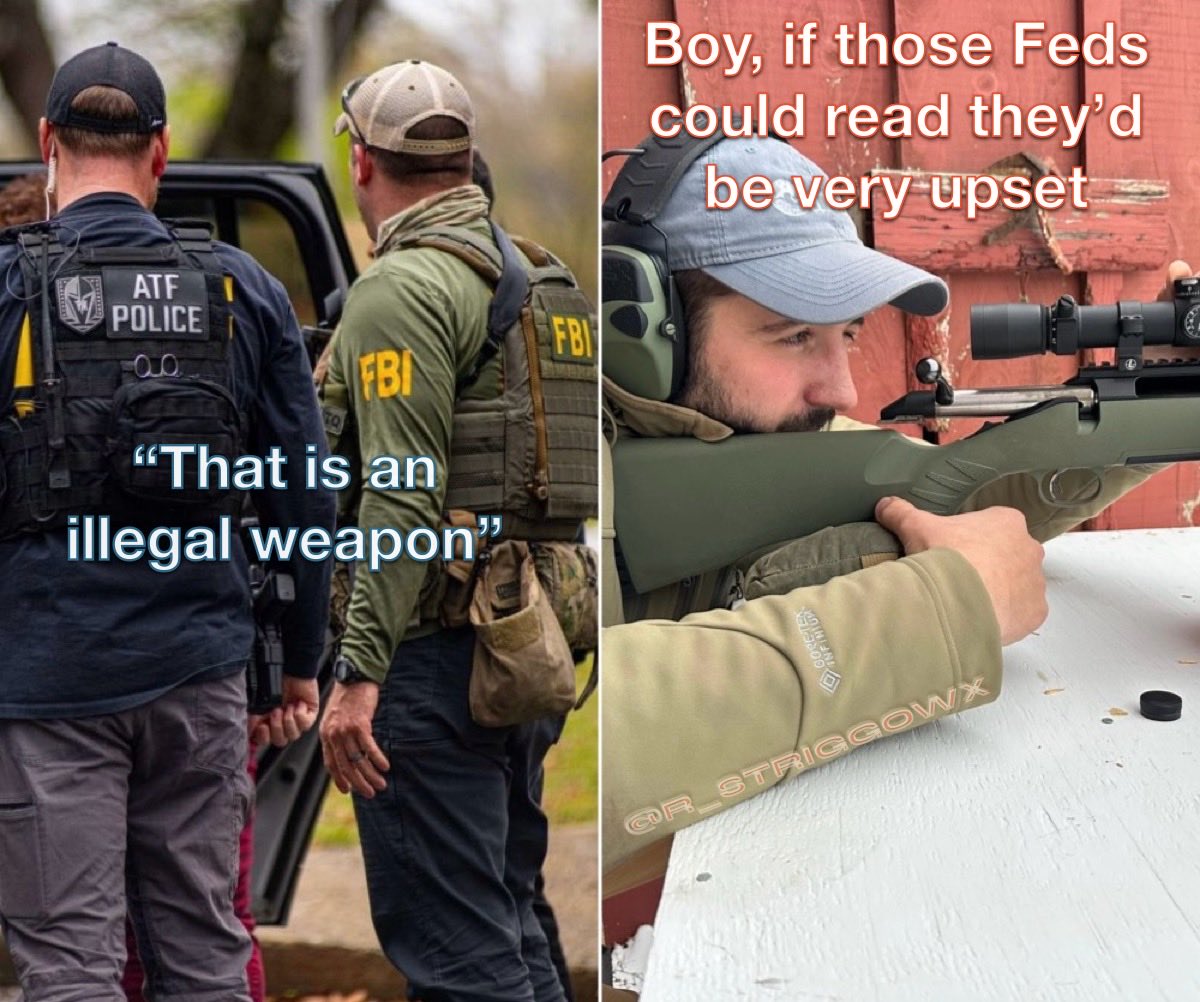 R_StriggowX's tweet image. For the record, there is no such thing as an illegal weapon. #2a