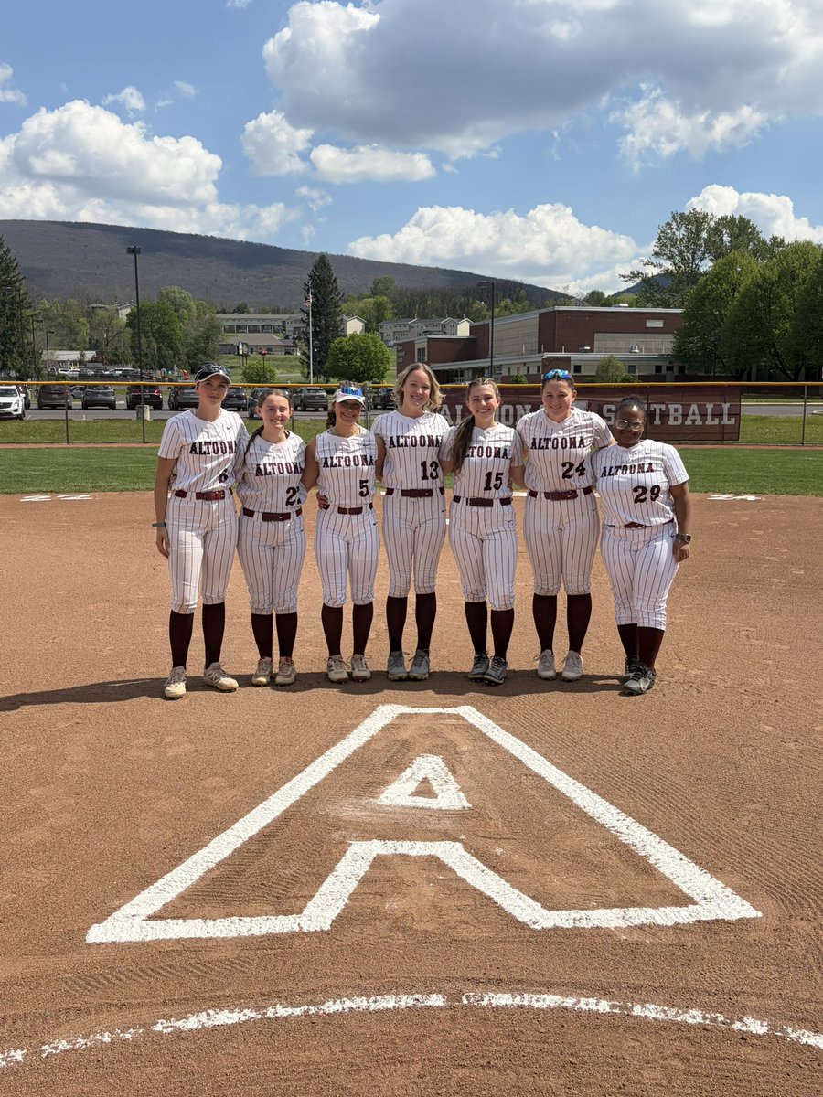 AltoonaAthletic's tweet photo. Congrats to our awesome sr #AltoonaProud softball players!   Building a foundation!   Seniors Charli Schneider, Caroline Cafin, Kaya Sprankle, Lilly Snyder, Bella Miller, Skyler Reed, Shayla Austin @AASDSuper @altoonastrength https://t.co/SUvgwk2V8u