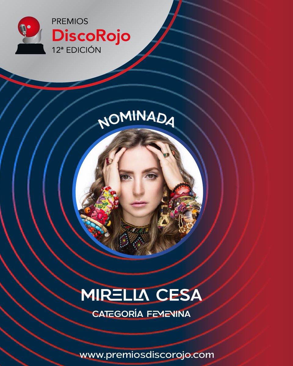 PremioDiscoRojo's tweet photo. ¡Felicidades, @Mirellamusic ! 👏✨
Celebramos tus nominaciones en la 12ª edición de #PremiosDiscoRojo 🎶✨

🎤 Pop Español con “Felicidad”
✨ Artista Femenina

Tu talento, constancia y pasión siguen dejando huella en la música.🔥 https://t.co/7ZxDOLT35V
