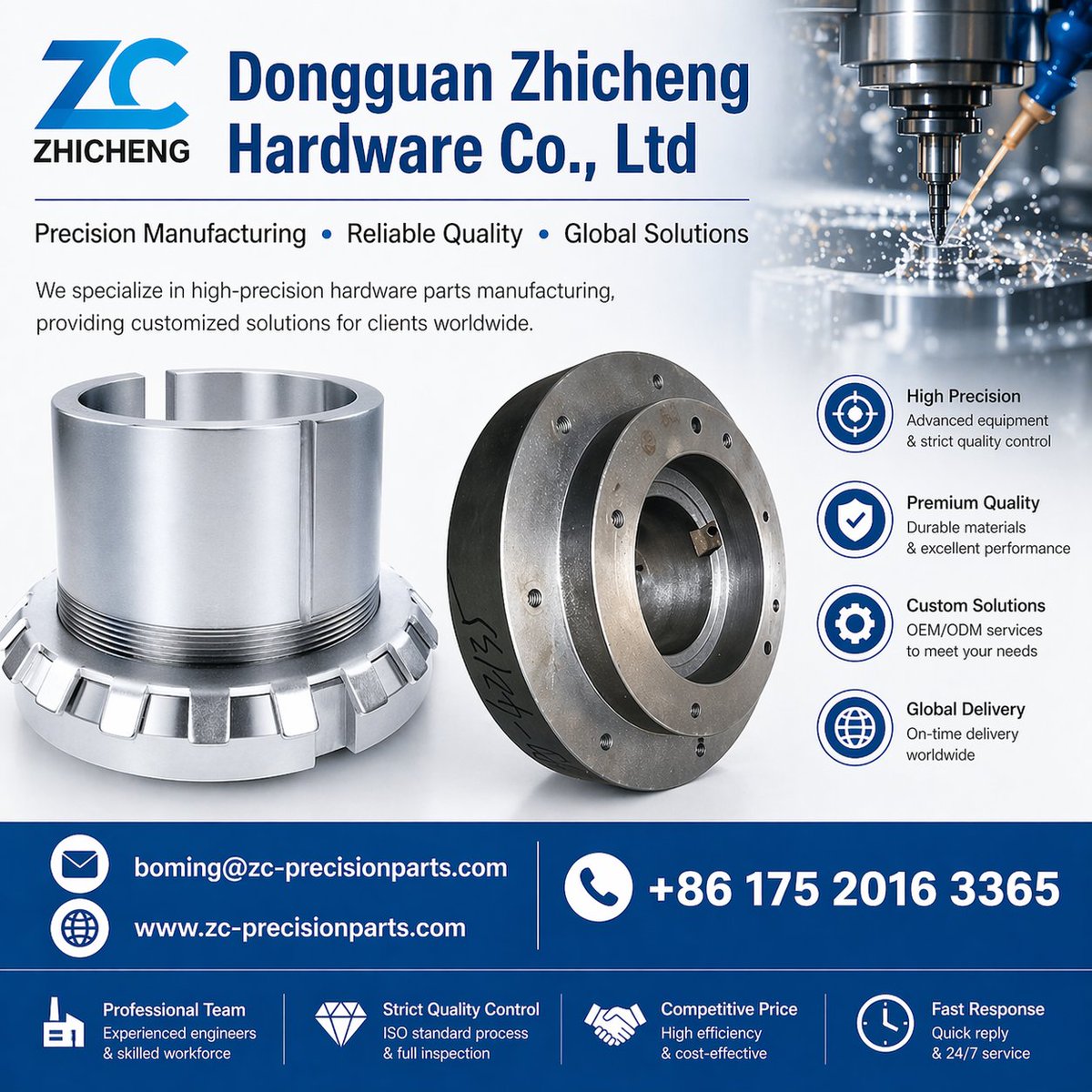 yaoqi559's tweet image. Precision bearing sleeves by Dongguan Zhicheng Hardware Co., Ltd.
OEM/ODM, bulk supply, global delivery.
🌐 zc-precisionparts.com | 📞 +86 175 2016 3365
#BearingSleeve #CNCmachining #PrecisionParts #OEM #Manufacturing #GlobalSupply