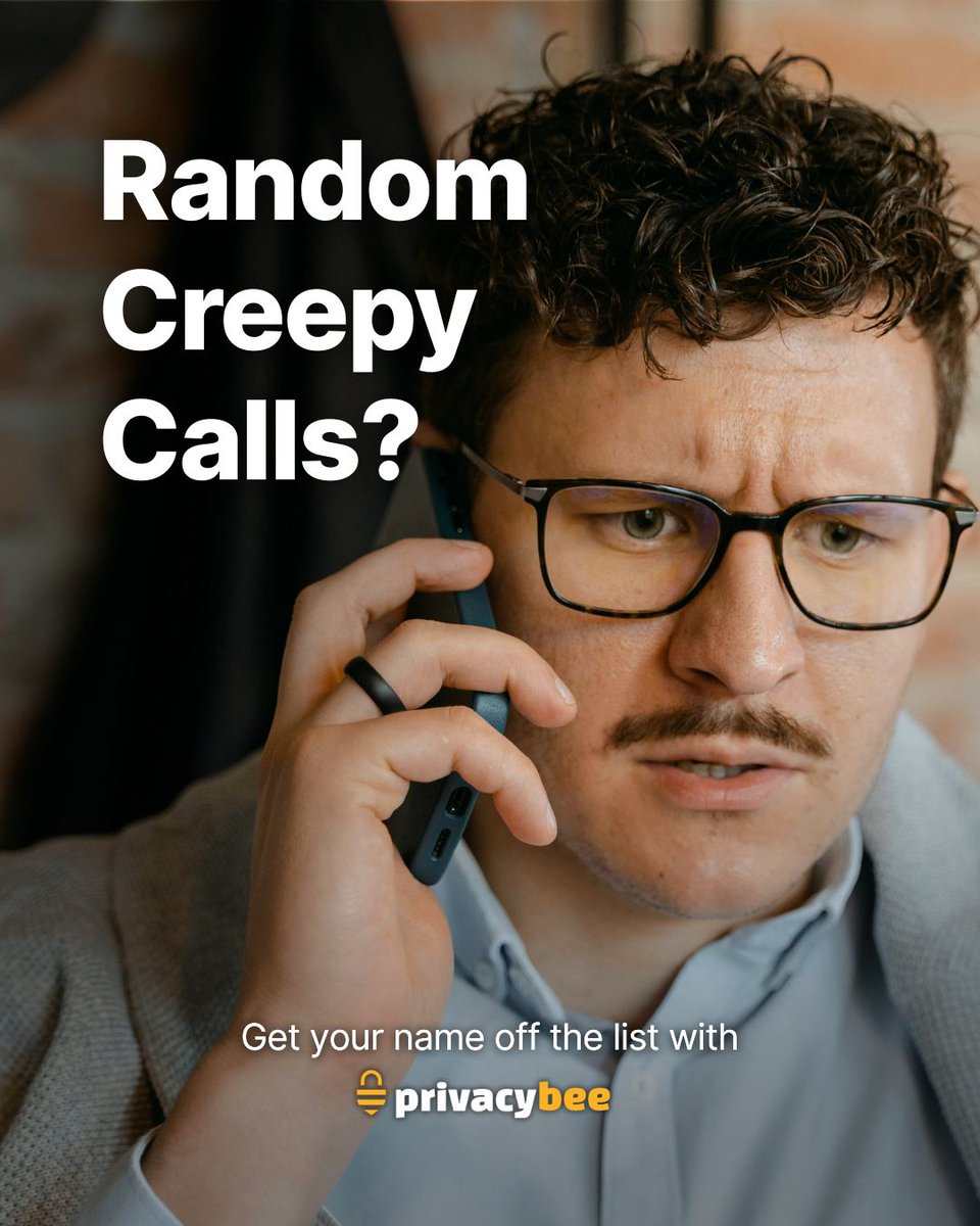 privacy_bee's tweet image. Creepy calls out of nowhere? 😬 
That’s not random. 

Your personal info is already circulating online. 

Get your name off the list with Privacy Bee. 

Stop spam calls, emails, and unwanted reachouts.

#DataPrivacy #PrivacyProtection #StopSpamCalls #OnlinePrivacy #PrivacyBee