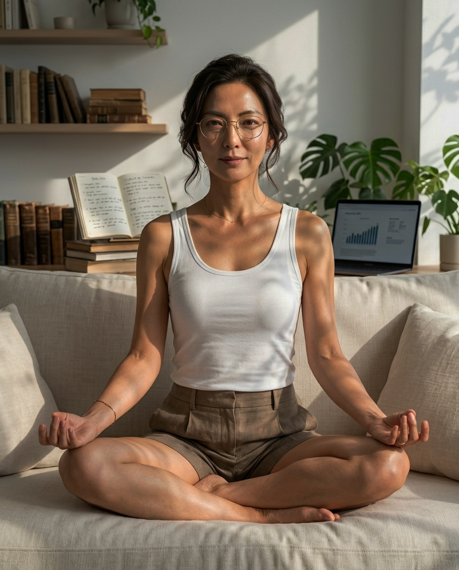 RinrasaNaked's tweet image. Pause for a Breath
เมื่อตัวอักษรหยุดนิ่ง ให้ลมหายใจได้ทำงาน 🧘‍♀️

'จุดฟูลสตอบ' ที่สำคัญที่สุด 
คือจุดที่เราหยุดเพื่อกลับมาอยู่กับตัวเอง 
การฝึกโยคะในเช้าวันพฤหัสฯ 
คือการรีเซ็ตจิตวิญญาณให้พร้อมสำหรับบทต่อไป

ดูแลกายใจ = ดูแลจินตนาการ

#TheWritersSpace #โยคะ #SelfCare #Nisha