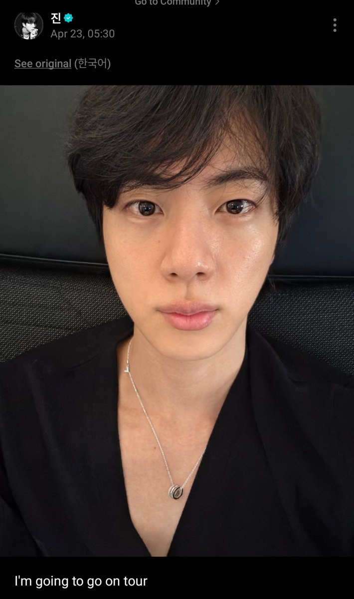 Jin On Weverse Update 💜✨ (Auto Translation ✨)