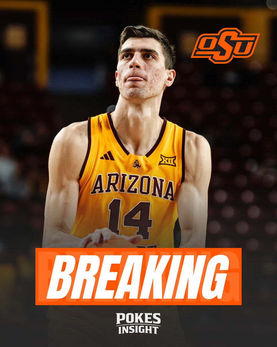 OKSTMart's tweet photo. 🚨 BREAKING: Oklahoma State earns commitment from Arizona State forward Andrija Grbović.

The 6-foot-11 junior averaged 6.8 points and 2.9 rebounds last season.

Was rated a 4-star in the 2025 class. A big is on the board for #OKState https://t.co/Pzb3Pr9IMv