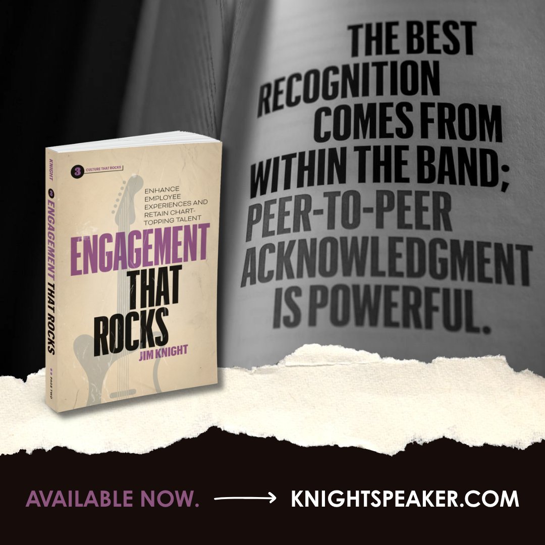 KnightSpeaker's tweet image. Want stronger engagement?

Stop making recognition top-down only.
Build a culture where the band recognizes the band.

#JimKnight #EngagementThatRocks #CompanyCulture #LeadershipDevelopment #TeamCulture #EmployeeExperience
