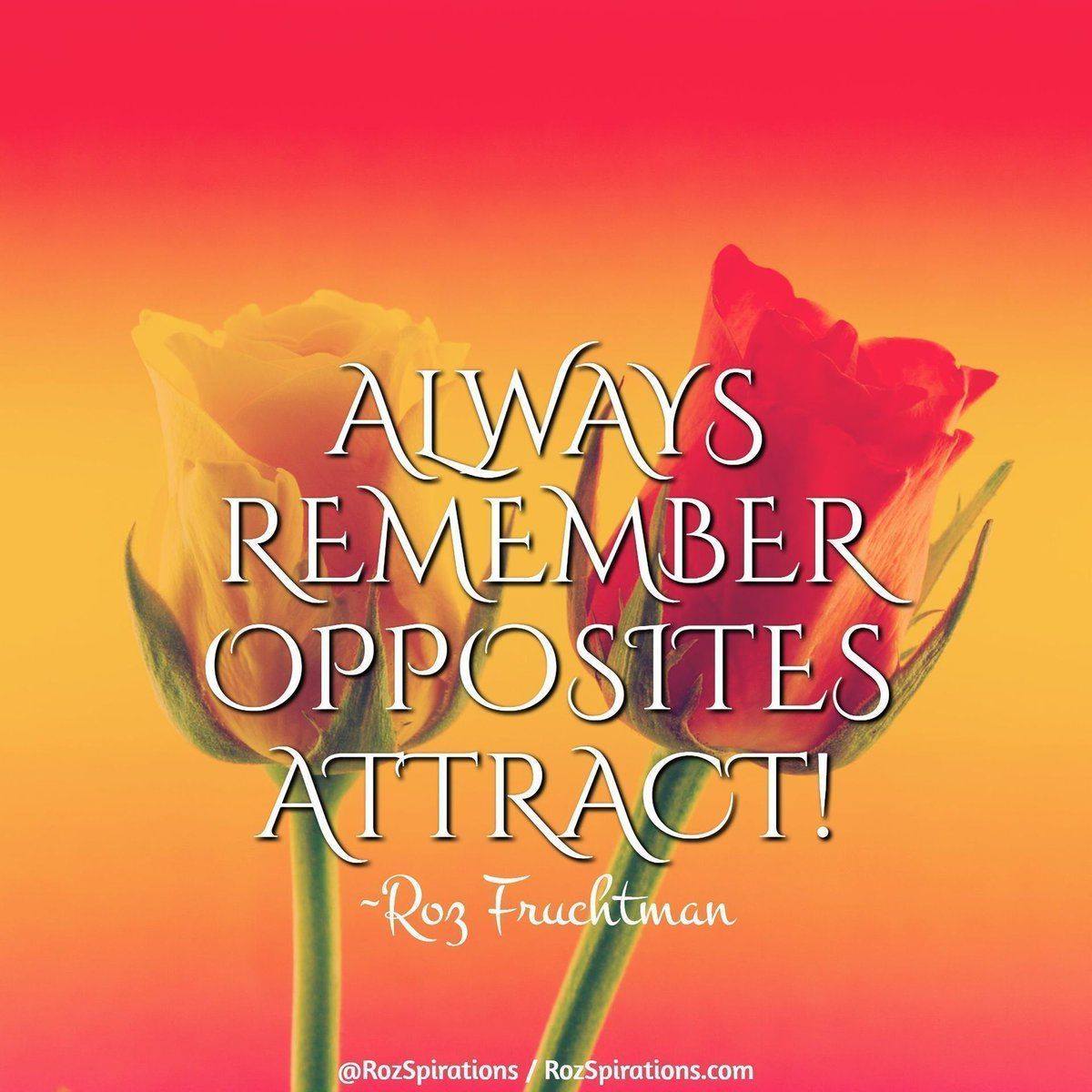 RozSpirations's tweet image. ALWAYS REMEMBER OPPOSITES ATTRACT! ~Roz Fruchtman

#RozSpirations #Kindness #Encouragement #Positivity #Inspiration #SelfCare #Quotes #EmbraceYourUniqueness #EmbraceAndWelcomeOthersUniqueness