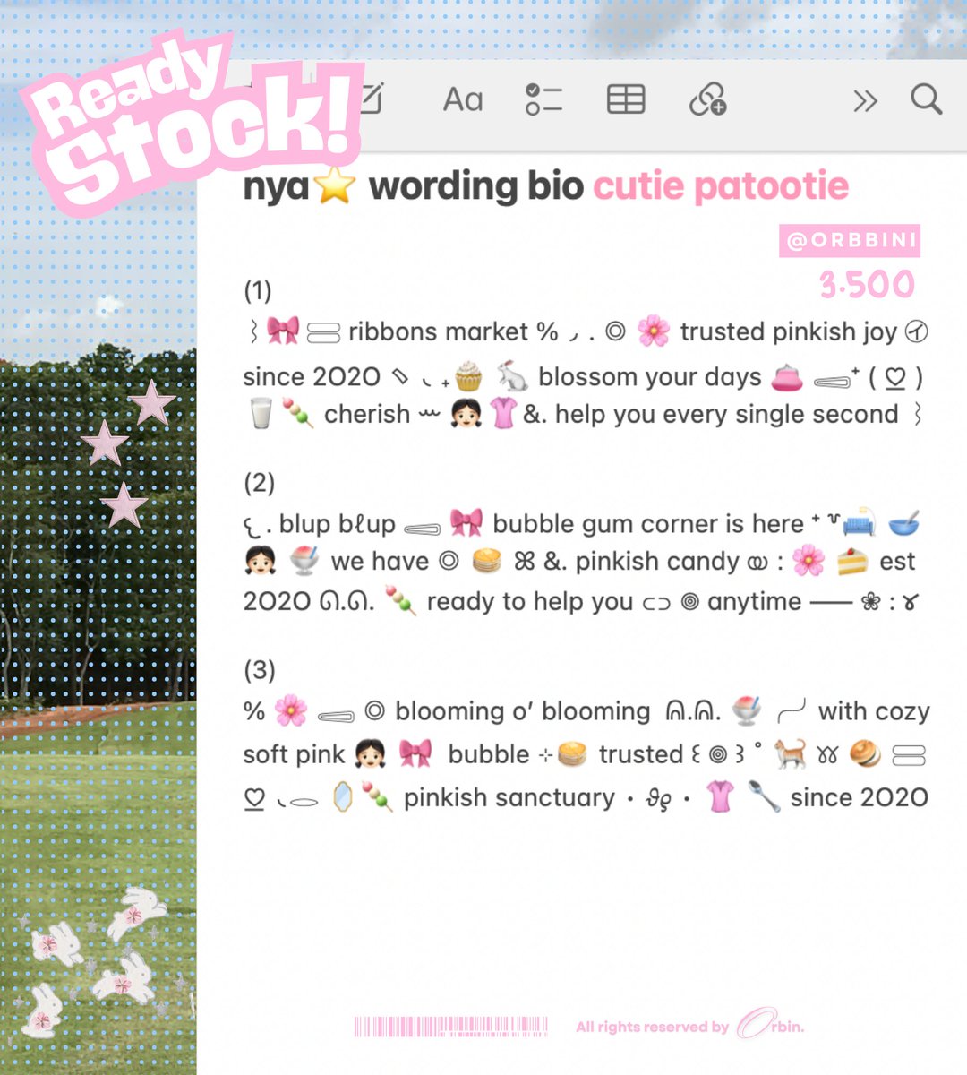 nya⭐️ wOrding layout 📌OPTIP tweet media