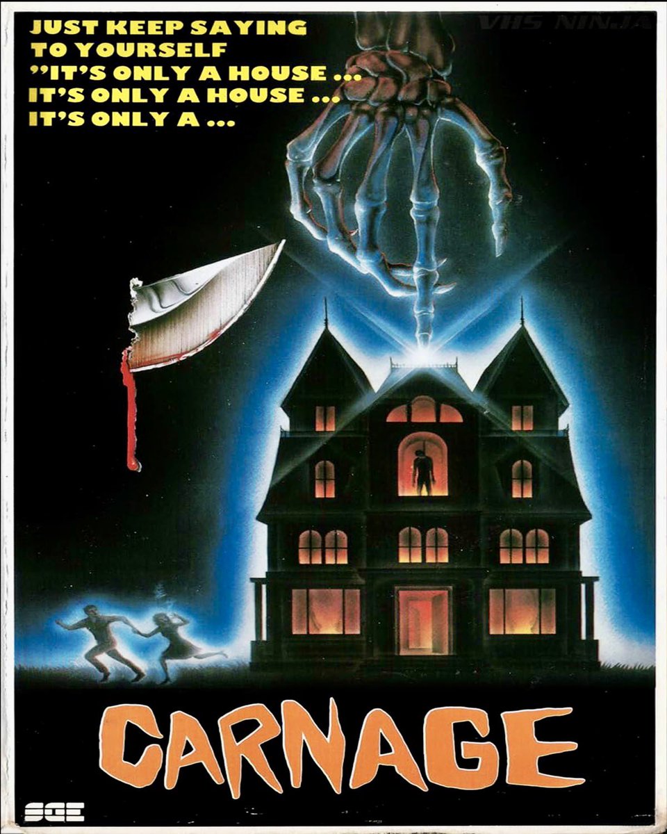 MikeySlashic's tweet image. #Horror365Challenge 110/365

Carnage (1984)
Dir. Andy Milligan

Newlyweds move into a house where the spirits of a couple that were tragically killed (actually in first five minutes of movie) reside.

80s B-movie madness from one of the greats of low budget exploitation!