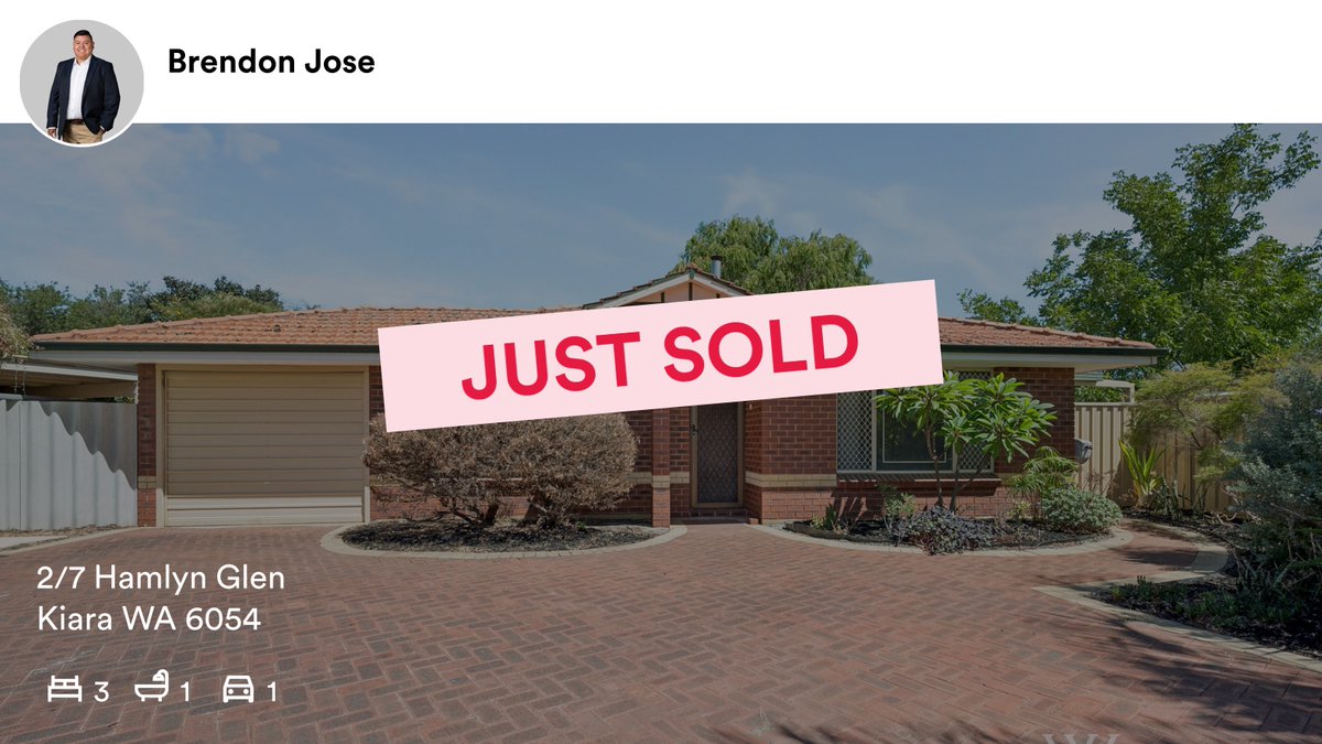 🛌 3 🛀 1 🚘 1
📍 2/7 Hamlyn Glen, Kiara, WA, 6054

Our agent’s latest sale on RateMyAgent

rma.reviews/shgmq7k36bk7

...
#ratemyagent #realestate #WELSH_Real_Estate