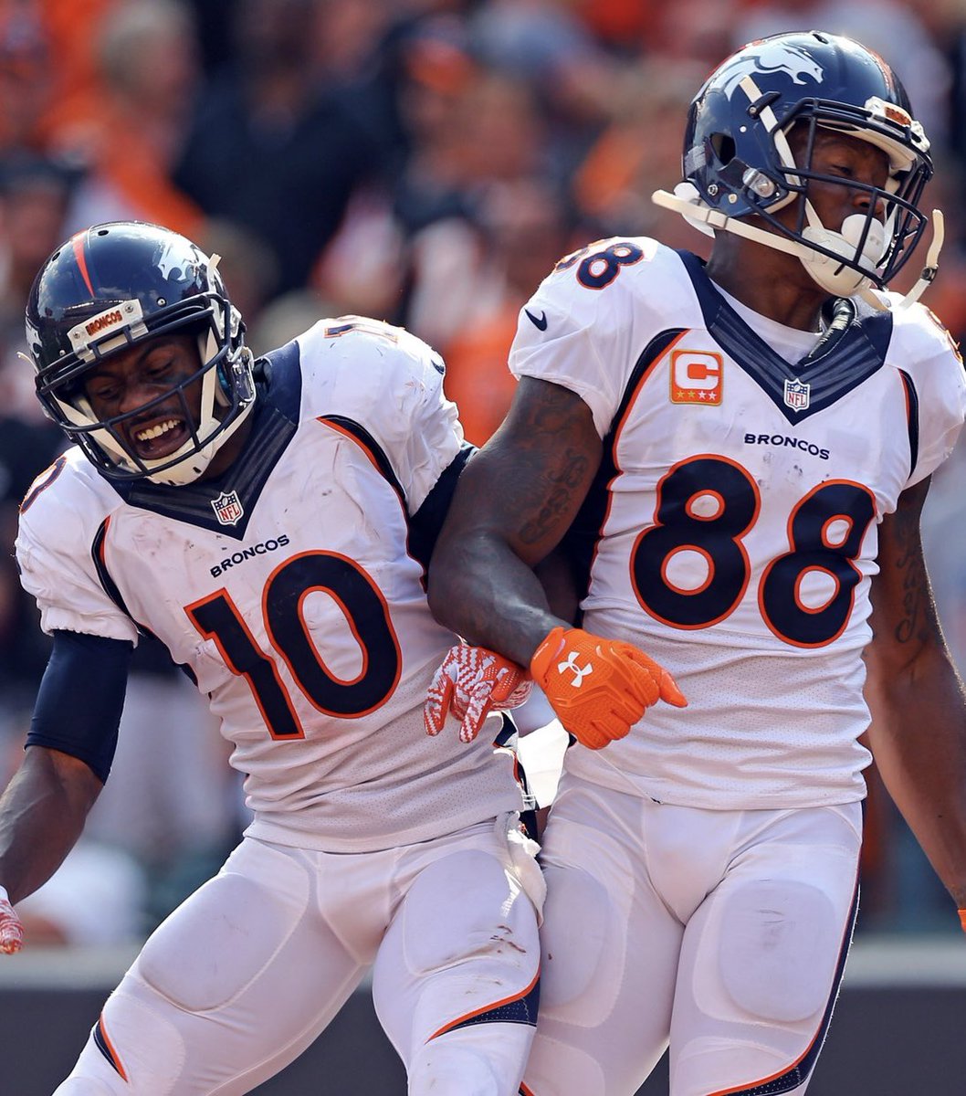 Really cool:

Emmanuel Sanders will wear a Demaryius Thomas jersey to every Broncos game he goes to the rest of his life.