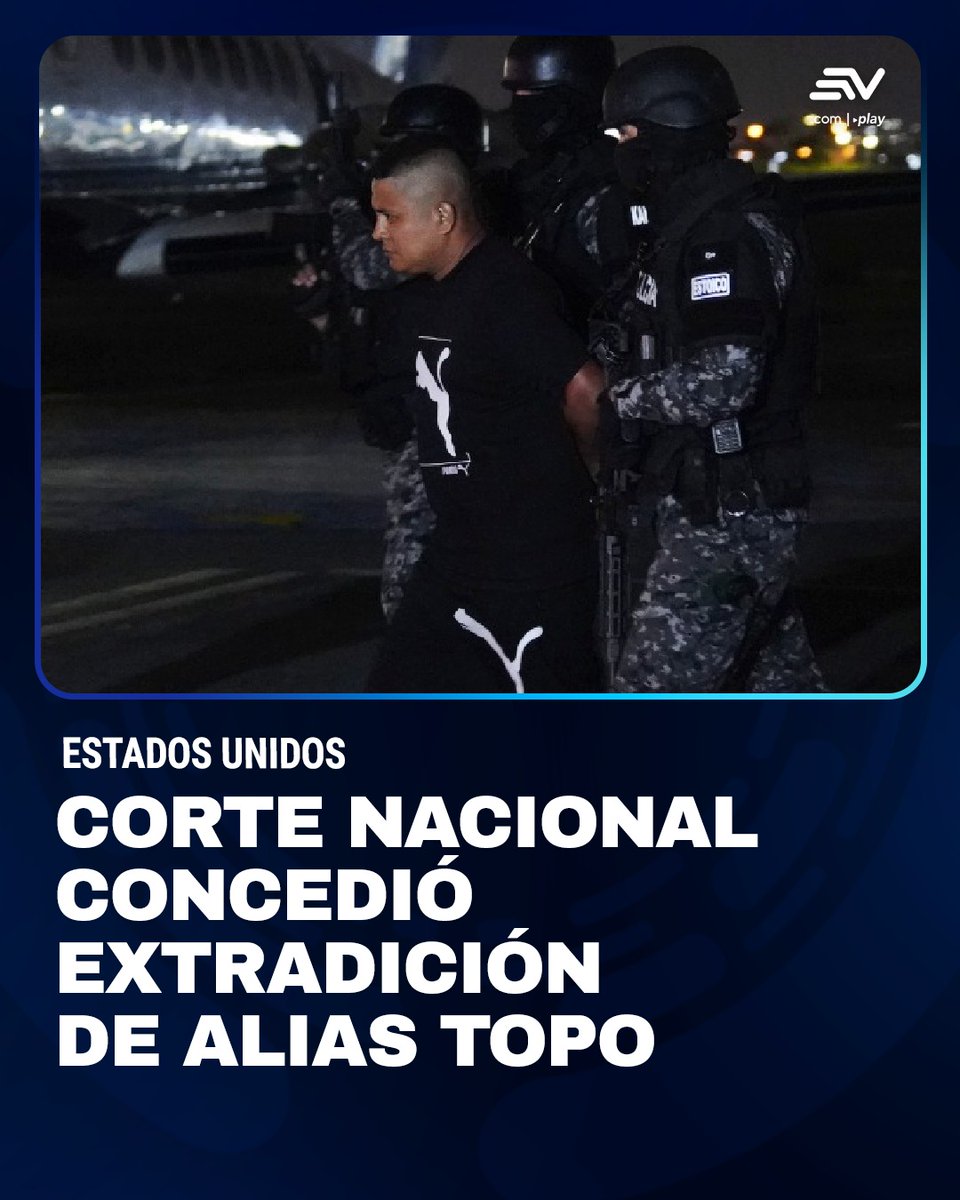 EcuavisaInforma's tweet photo. 🚨 El presidente encargado de la Corte Nacional de Justicia, Marco Rodríguez, concedió este 22 de abril la extradición a Estados Unidos de Darío Javier Peñafiel Nieto, alias Topo, quien fue lugarteniente y mano de derecha de José Adolfo Macías Villamar. 💻 https://t.co/fiUqzHS2Z4 https://t.co/9vJcc2ZCuH