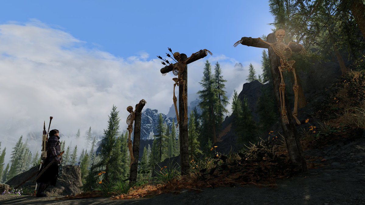 はぇ～～こんなオブジェクトあったっけ？もう何が何やらですよｗ（どのmodが作用してるのか分からん）
#skyrimAE #CommunityShaders