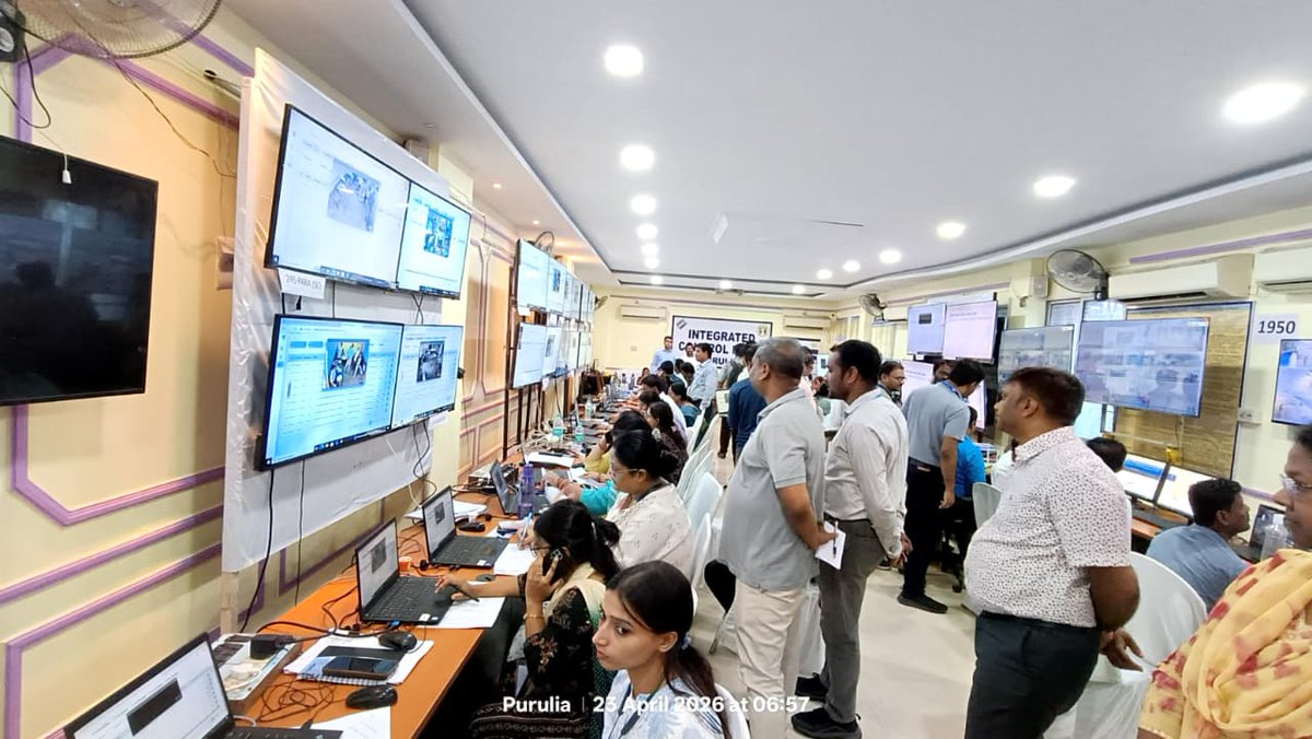 CEOWestBengal's tweet image. DM &amp;amp; DEO present at the integrated Control room for ensuring a smooth and secure Election process at Purulia district of West Bengal.
#WBLA2026 #WebCasting #ControlRoom
@ECISVEEP
@SpokespersonECI
@PIBKolkata
@airnews_kolkata
@PuruliaSveep