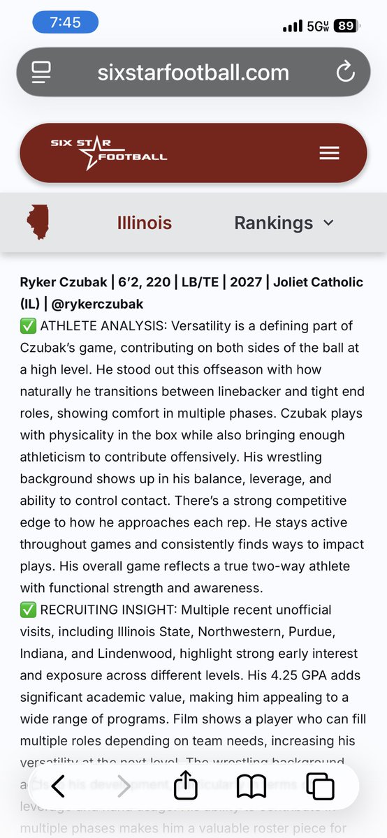 zoob7236's tweet photo. @sixstarfootball @rykerczubak @Cade_Albrecht92 @IggyAmorrortu @TJanderson0962 @JackBrown1845 @JohnBuk58 @Kadenbutt35 @JacksonCacini @connorcrowley_ Actually @rykerczubak is a ‘28 https://t.co/2AGtRtr8hj