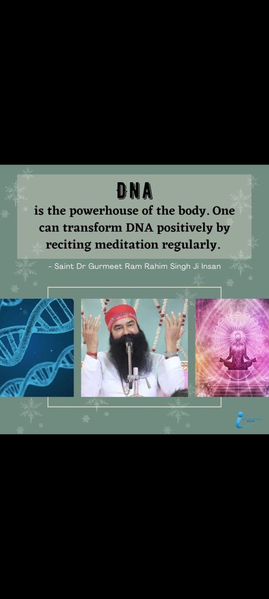 Meditation, vegetarian food &amp; positive living #BoostYourDNA naturally . Saint Gurmeet Ram Rahim Ji says these healthy habits strengthen body, mind &amp; soul for a disease-free life.