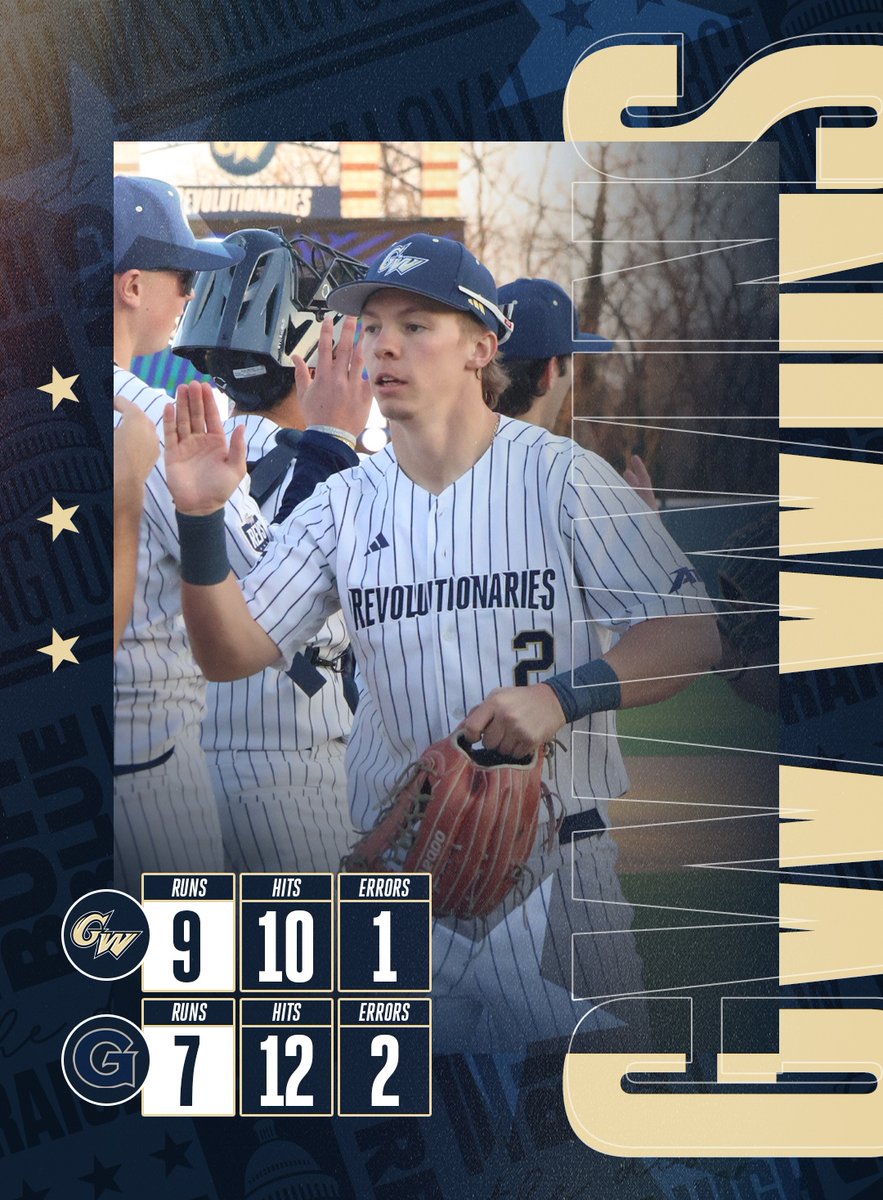 GWBaseball1's tweet photo. Make it 𝐅𝐢𝐯𝐞 in a Row

#RaiseHigh | #GWWWWWRevs https://t.co/x4dWRtPdy4