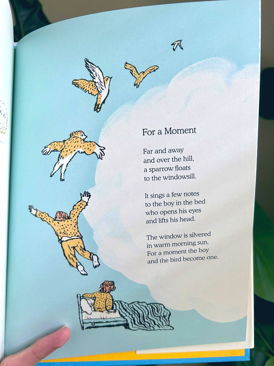 stefkidlit's tweet image. Today I met one of my fav #KidLit illustrators, Doug Salati! I got a signed copy of Words with Wings and Magic Things, the book he made with Matthew Burgess &amp;amp; one of my fav children’s poetry books of 2025. Here’s a poem I love from this stellar collection! 🪽
#NationalPoetryMonth