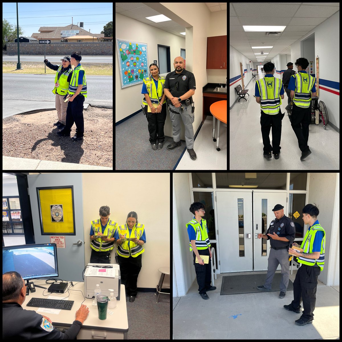 HHSLawEnfClub's tweet image. The HHS Practicum in Law students participated in WEEK 3 in job shadowing with Clint ISD Security at HMS and DHE, gaining hands-on exposure to real-world school safety operations. #ScorpionStrong #ReptheH #ClintISD100 #WeAreClintISD #ClintIsUnited4Excellence