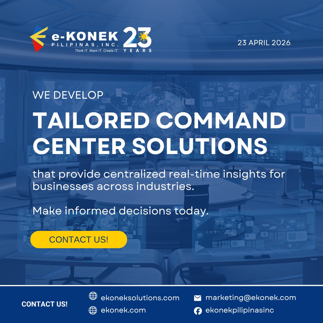 e_Konek's tweet image. Command your operations from one place.

With e-Konek Command Centers, gain real-time visibility, faster informed decisions, and full control across your network.

#CommandCenter #SmartLogistics #eKonek #DigitalTransformation