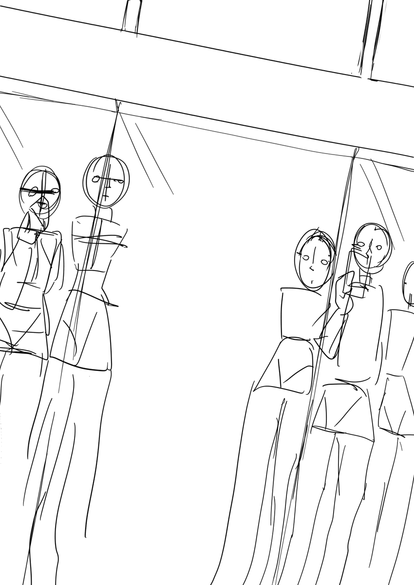 こういうモブ描くのがしんどすぎるよ 