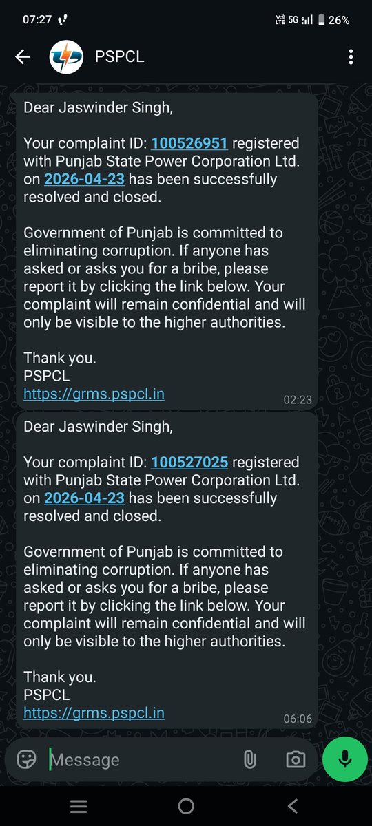roarjass's tweet photo. @PSPCLPb there is not electricity in our home since yesterday night I registered complaint twice got message your complaint is resolved how can they speak lie to consumer please do something. https://t.co/9Opd4AMFDN