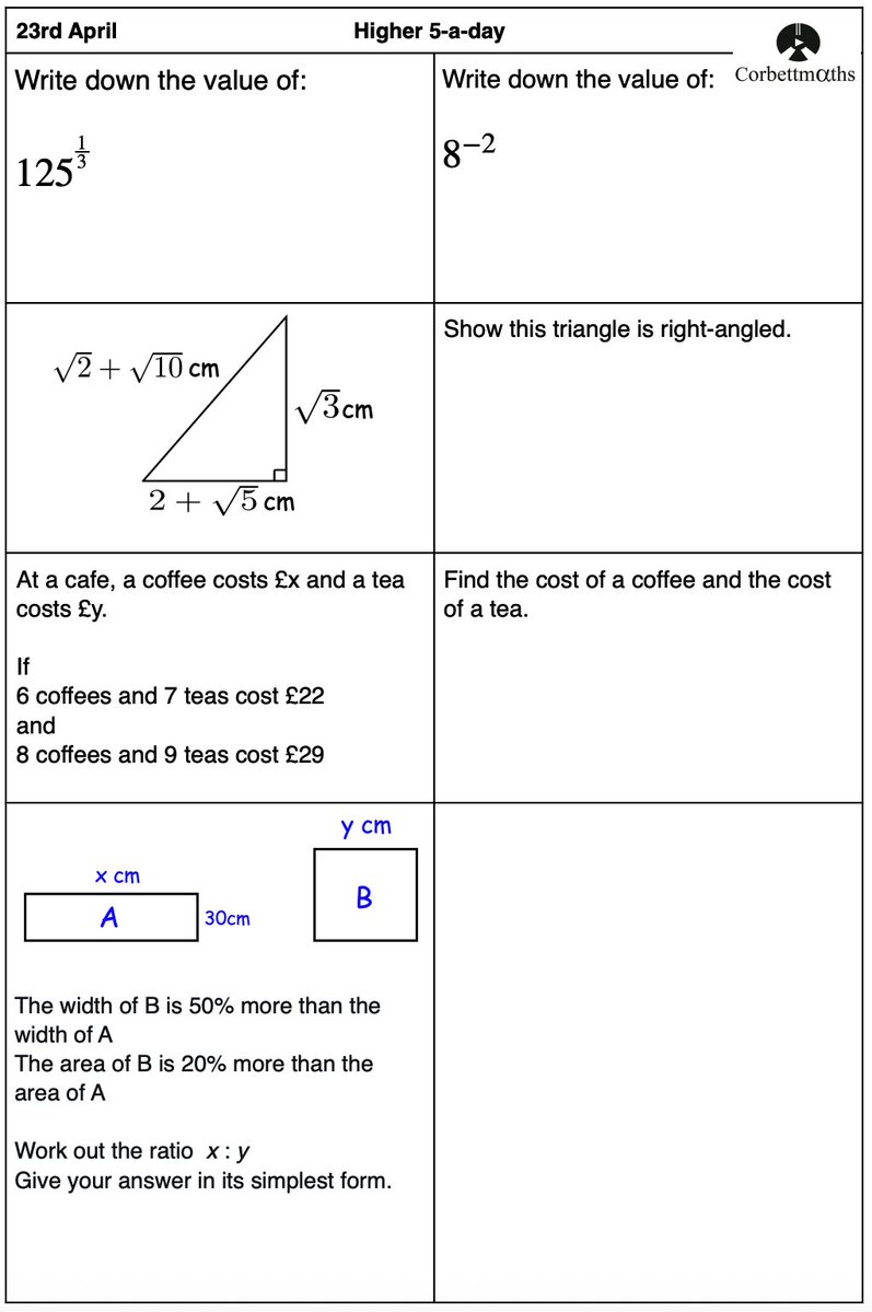 Corbettmaths tweet media