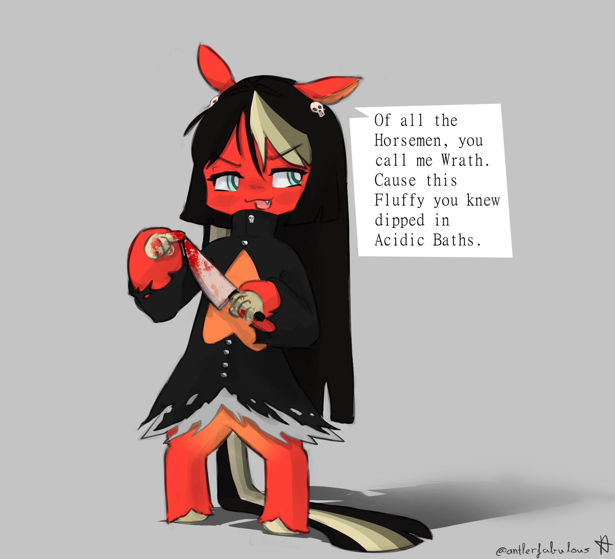 antlerfabulous's tweet photo. @fluffy_kyudred We finally know what Fluff's evil counterpart looks like.. So heres Spikey..!! #FluffnStuff https://t.co/i79ebGM0AE